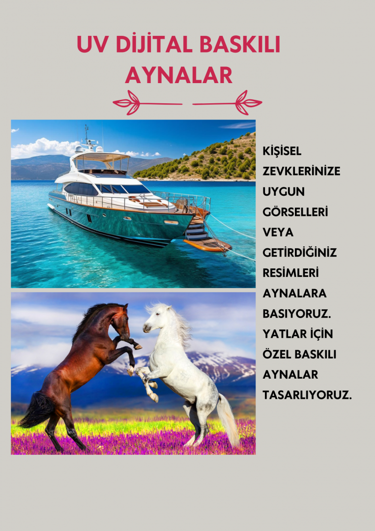 UV DİJİTAL BASKILI AYNALAR