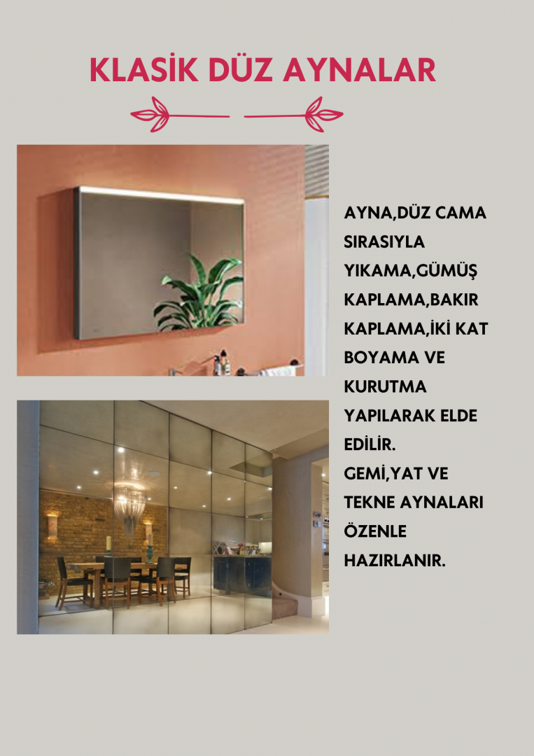 KLASİK DÜZ AYNALAR