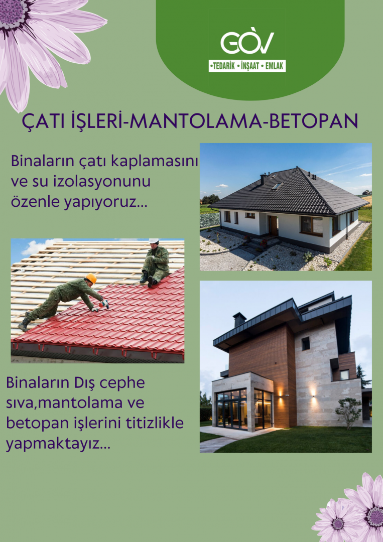 ÇATI İŞLERİ-MANTOLAMA-BETOPAN